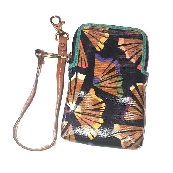 Fossil PVC Canvas Pencil Shaving Wallet Wristlet - Picture 2 of 5